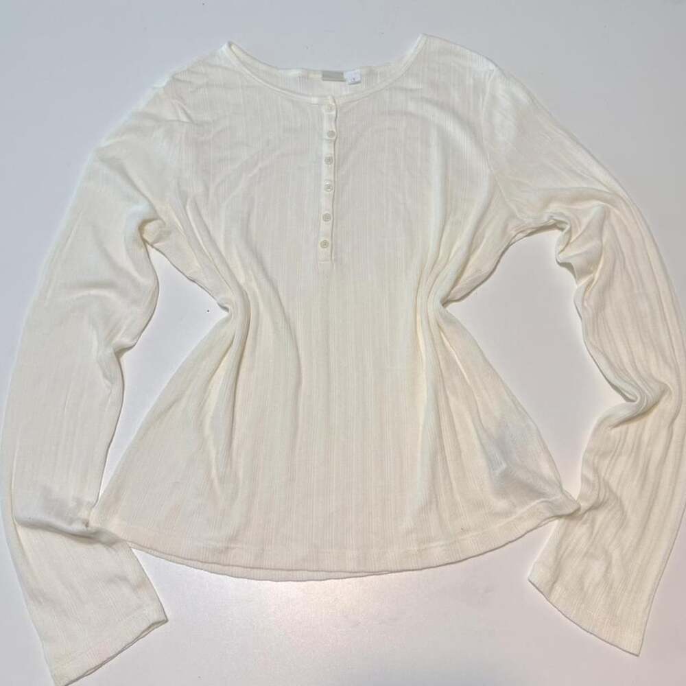 GAP Angel Ballerina Coquette Fairy Whimsigoth Cottage Core Romantic Henley Top